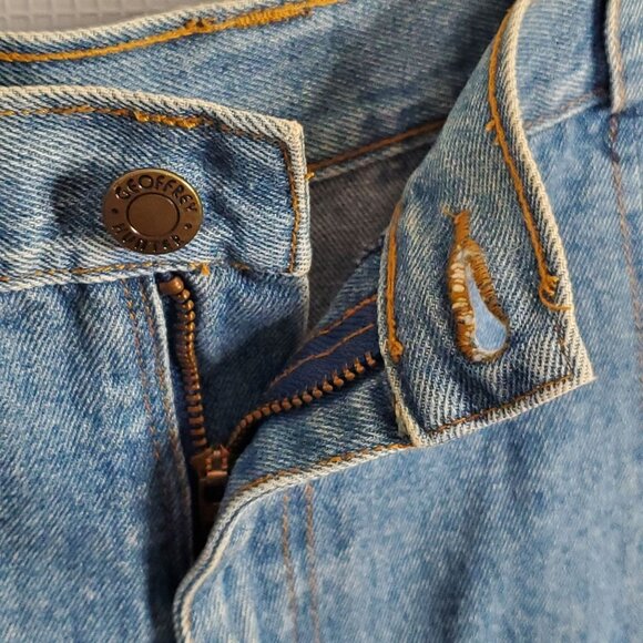 Geoffrey Hunter Size L Skirt Midi Flared Denim Beaded Cowgirl Western VTG 80s - Picture 12 of 13